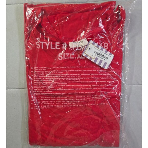 Zenana Maxi Dress Womens XL Red Brushed V-Neck Pockets Side Split Casual  New - Picture 4 of 11